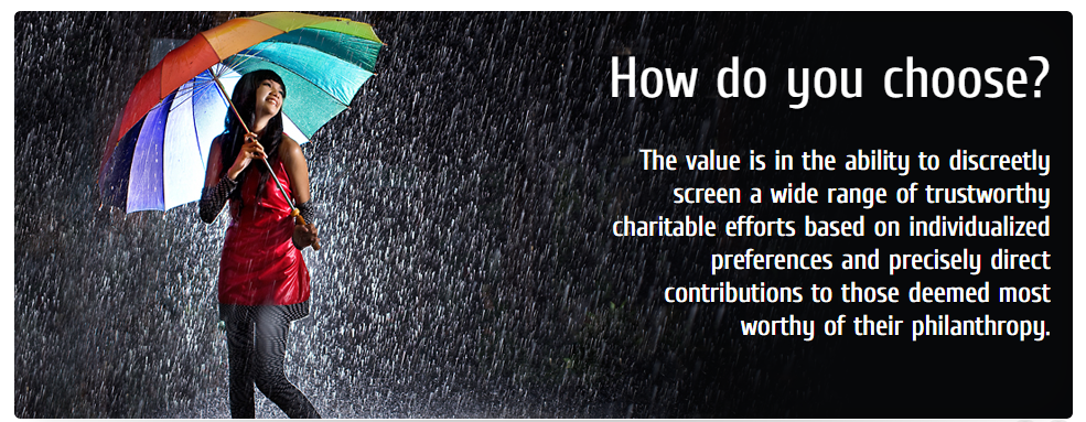 How do you choose philanthropy concept image